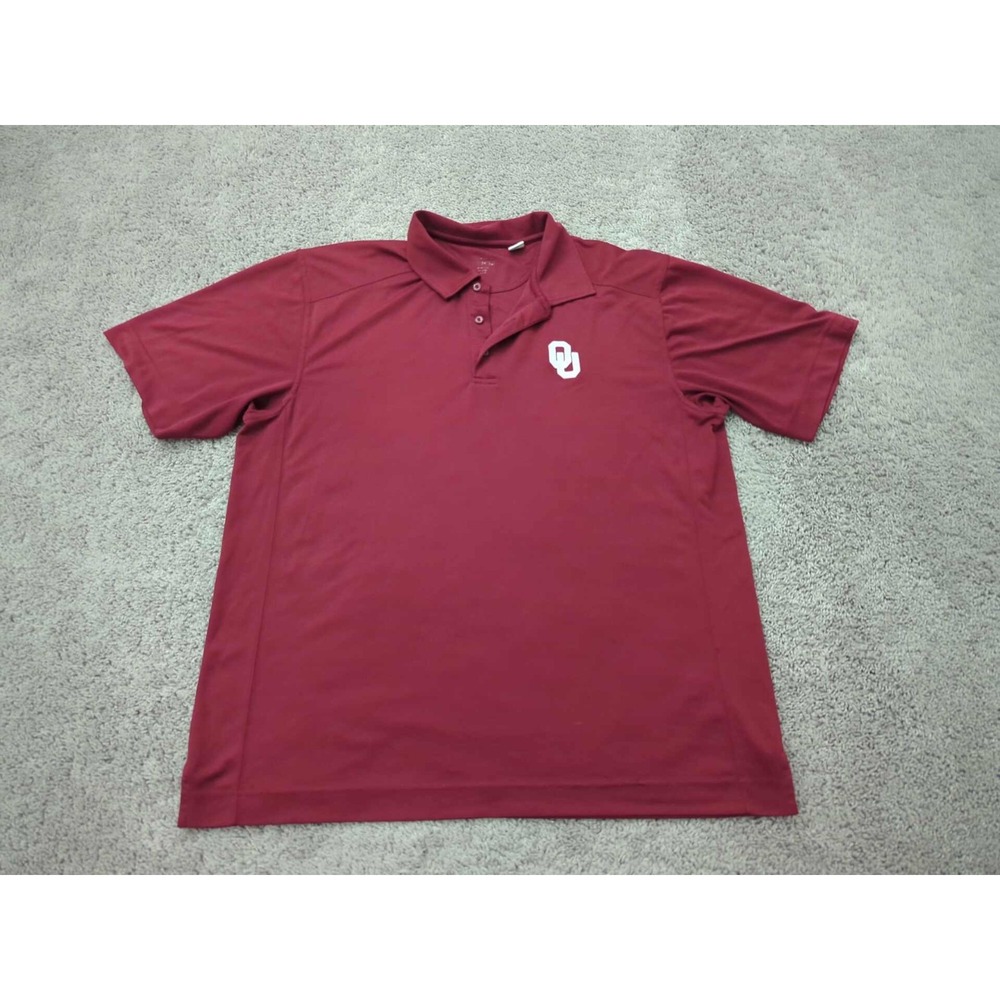 Oklahoma Sooners Polo Shirt Mens XXL NCAA Cutter & Buck Red